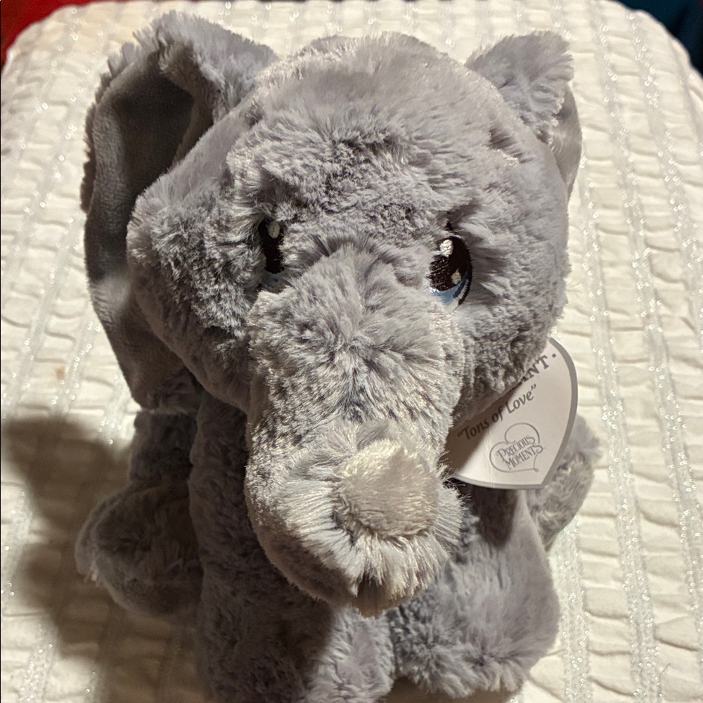 Precious Moments Gray Plush Elephant